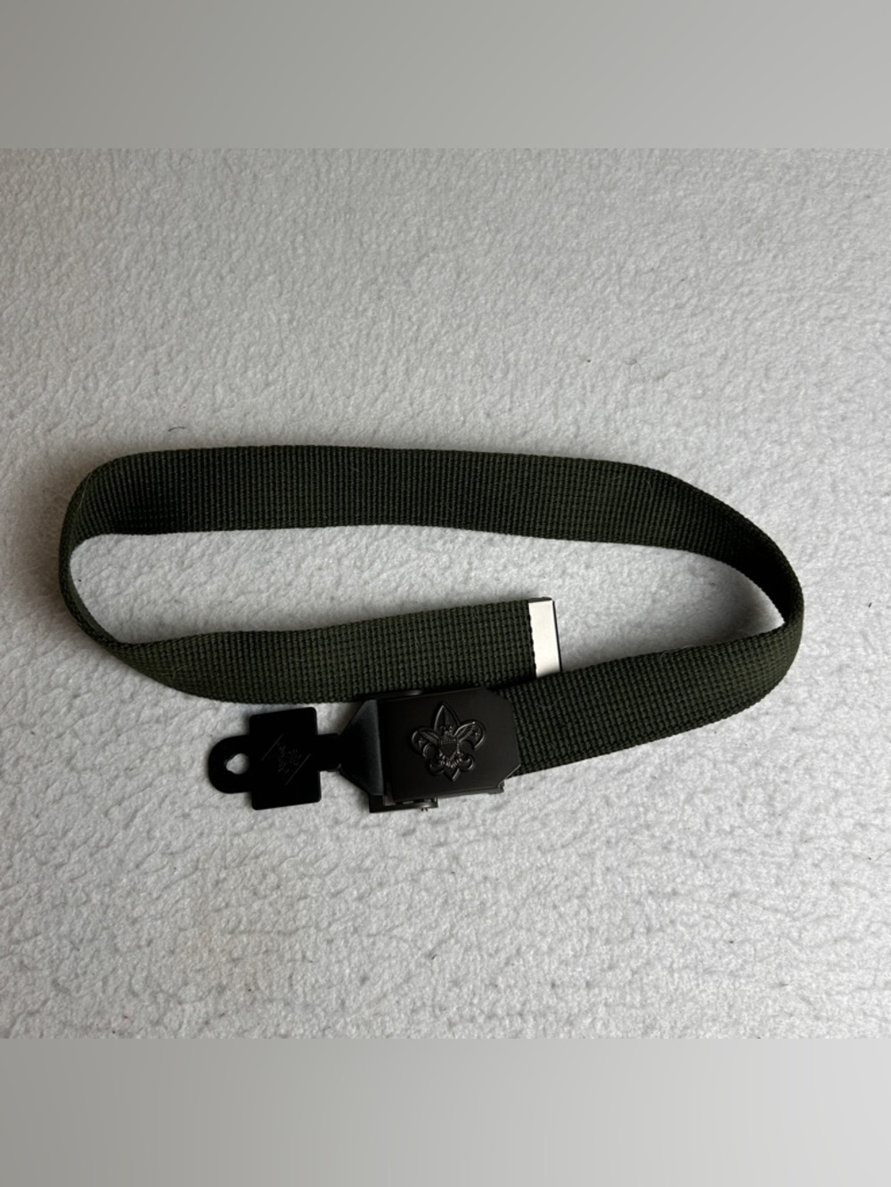 Boy Scouts Of America Belt Boys Small Medium 32" Green Uniform BSA Logo 32 In